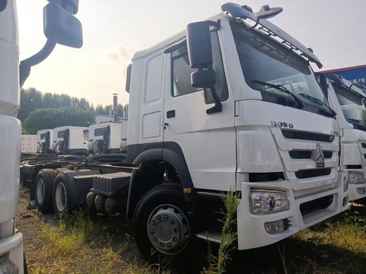 10 kołowe używane ciężarówki ciągniste HOWO głowica ciężarówki 376-420KM z konstrukcją opon bez rur